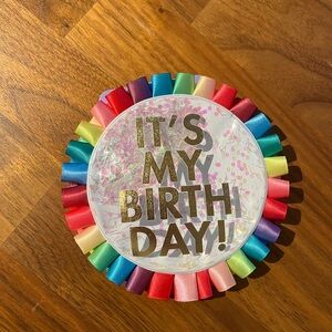 Colorful Birthday Party Badge new with tags